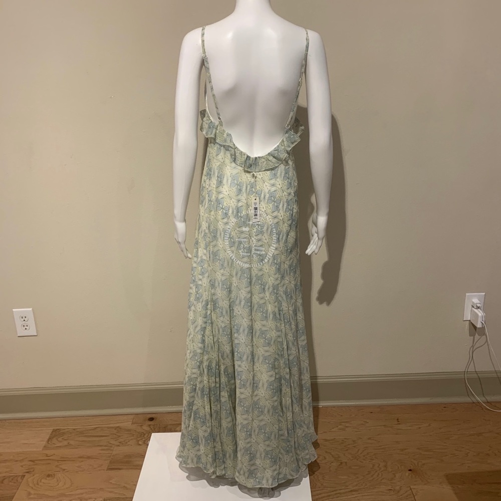 NWT Max Studio Printed Textured Ruffle Maxi Dress - Picture 13 of 15